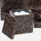 Cali Black Bronze and Gold Lacquered Shell Bathroom Accessories