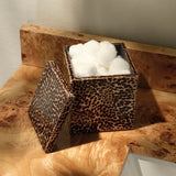 Cali Black Bronze and Gold Lacquered Shell Bathroom Accessories