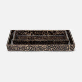 Cali Black Bronze and Gold Lacquered Shell Bathroom Accessories