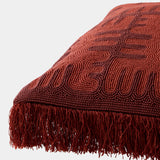 Luxury Artisan Pillow Ruby red beads and velvet 