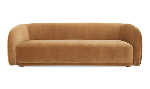 Gorgeous rust velvet sofa 