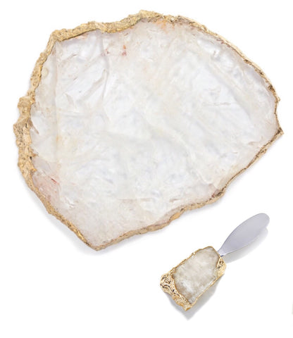 Kita Medium Crystal Quartz Cheese Set - Herringbone and Company
