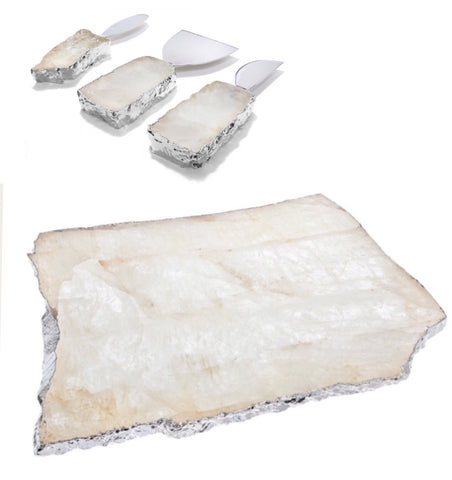 Kita Large Crystal Quartz Cheese Set - Herringbone and Company
