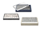 Travessa Shagreen Dominos Game Set  3 COLORS AVAIL. - Herringbone and Company