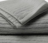 Venilia Gray Ribbed Bath Towels - Herringbone and Company