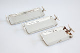 Cerra Nickel Silver and White Bone Rectangular Tray - Herringbone and Company