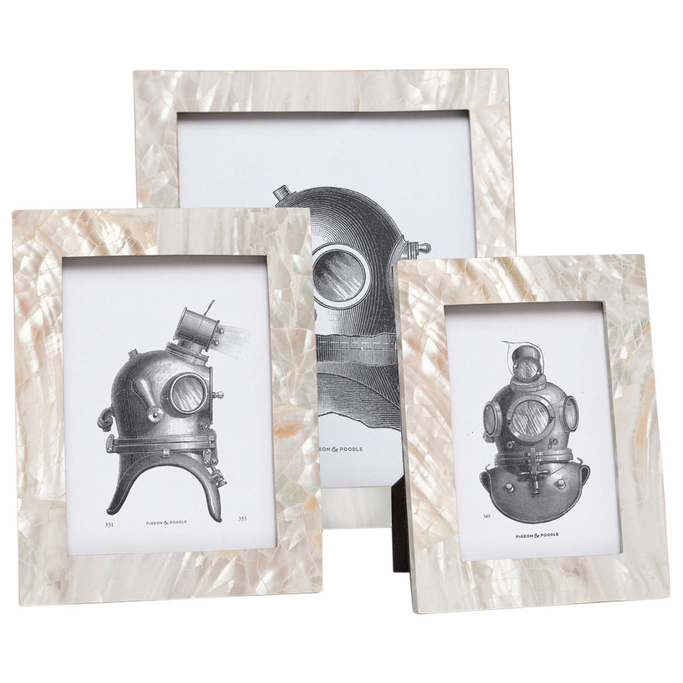 Aruba Natural White Shell Frames