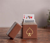 Aria Leather Playing Card Set   2 COLORS AVAIL. - Herringbone and Company
