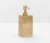 Humboldt Wood-grain Etched Metal Bathroom Accessories BRASS - Herringbone and Company