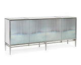 Hazy Day Painted Eglomise Cabinet / Credenza - Herringbone and Company