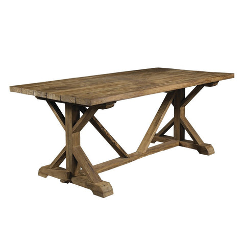 Xina 79" Long Reclaimed Teak Outdoor Dining Table - Herringbone and Company