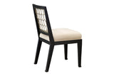 Brasil Wood and Hammered Silver Dining Chair - Herringbone and Company