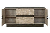 Mystique Custom Wood and Steel Buffet / Media Cabinet - Herringbone and Company