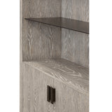Ventana Steel Shelves in Wooden Bookcase with Doors - Herringbone and Company