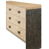Calebra Custom Wood and Hammered Steel Dresser - Herringbone and Company