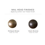 Sandi Bell Dark Oak Wooden Nightstand with Nail Head detail - Herringbone and Company