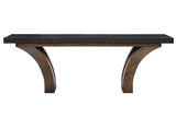Fernando Ebony Oak Curved Leg Console Table - Herringbone and Company