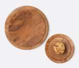 Roman Natural Teak Wood Dinnerware Plates - Herringbone and Company