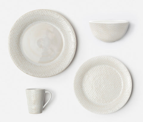Vivian Textured Raffia Dinnerware collection - Herringbone and Company