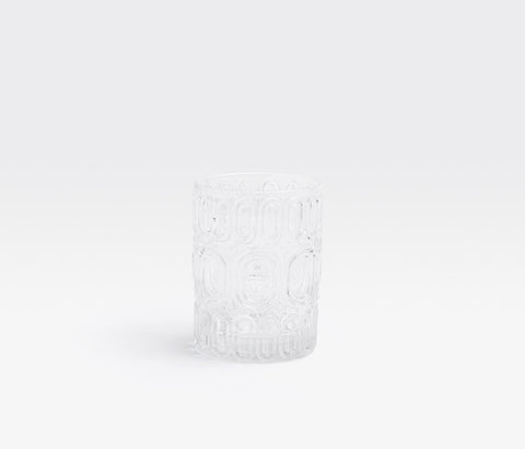 Aeron Clear Vintage Patterned Glassware - Herringbone and Company
