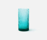 Alyssa Aqua Patterned Glassware - Herringbone and Company