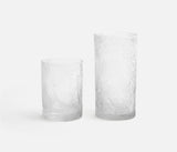 Alyssa Clear Patterned Glassware - Herringbone and Company
