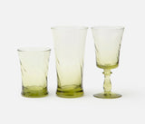 Colleen Traditional Hand-Blown Olive Glassware - Herringbone and Company