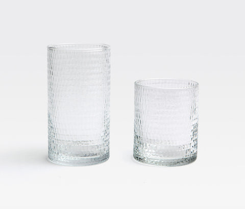 Duncolm Clear Patterned Glassware - Herringbone and Company