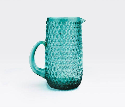 Clairissa Vintage Style Hobnail Pitcher Teal - Herringbone and Company