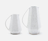 Pavi Geometric Salt and Pepper Glazed Pitcher - Herringbone and Company