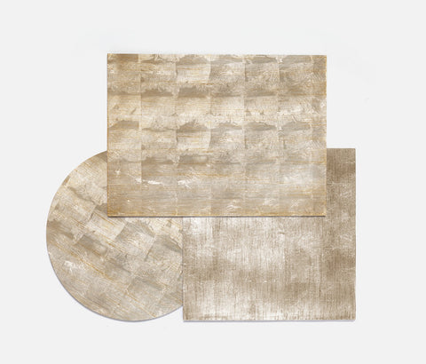 Odell Silver Leaf Placemat Sets - Herringbone and Company
