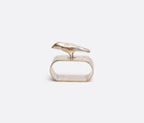 Hadley Tarnished Silver Bird Napkin Ring SET - Herringbone and Company