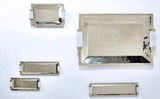 Capo Nickel Silver and Carrara Marble Serving Pieces - Herringbone and Company