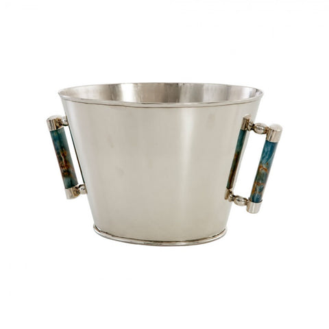 Vallia Nickel Silver and Onyx Champagne / Ice Bucket MULTIPLE COLORS AVAIL. - Herringbone and Company