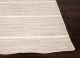 Coastal Shores Cape Cod Striped Tan Flat Weave Wool Rug - Herringbone and Company