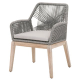 Lomis Smoke Grey Outdoor Rope Dining Arm Chair (SET OF 2) - Herringbone and Company