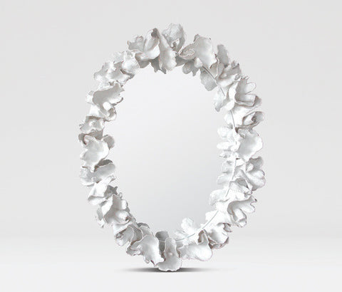 Beautiful White Coral Mirror - Herringbone and Company