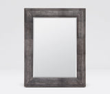 Sabie Faux Cool Gray Shagreen Mirror - Herringbone and Company
