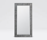 Sabie Faux Cool Gray Shagreen Mirror - Herringbone and Company
