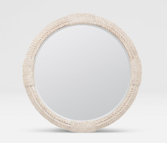 Alex Whitewashed Rope Mirror