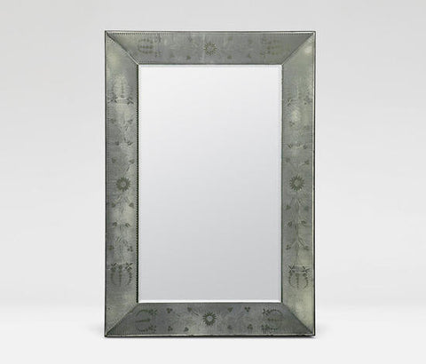 Babet Etched and Antiqued Mirror - Herringbone and Company