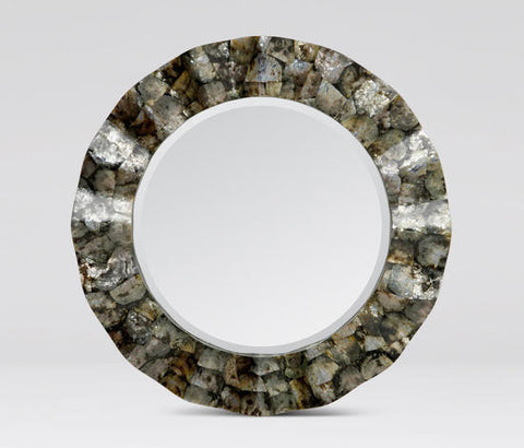 Blakely Wave Mother of Pearl Mirror - Herringbone and Company