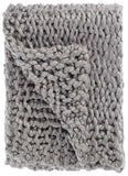 Annya Chunky Knit Medium Grey Throw - Herringbone and Company