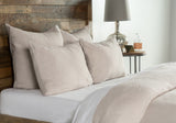 Heilo Natural Stitched Linen Bedding Collection - Herringbone and Company