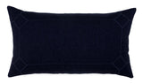 Heilo Navy Blue Stitched Linen Bedding Collection - Herringbone and Company