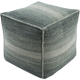 Chad Handwoven Blue Horizon Pouf - Herringbone and Company