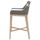 Taippe Grey with White Stripe Rope Barstool