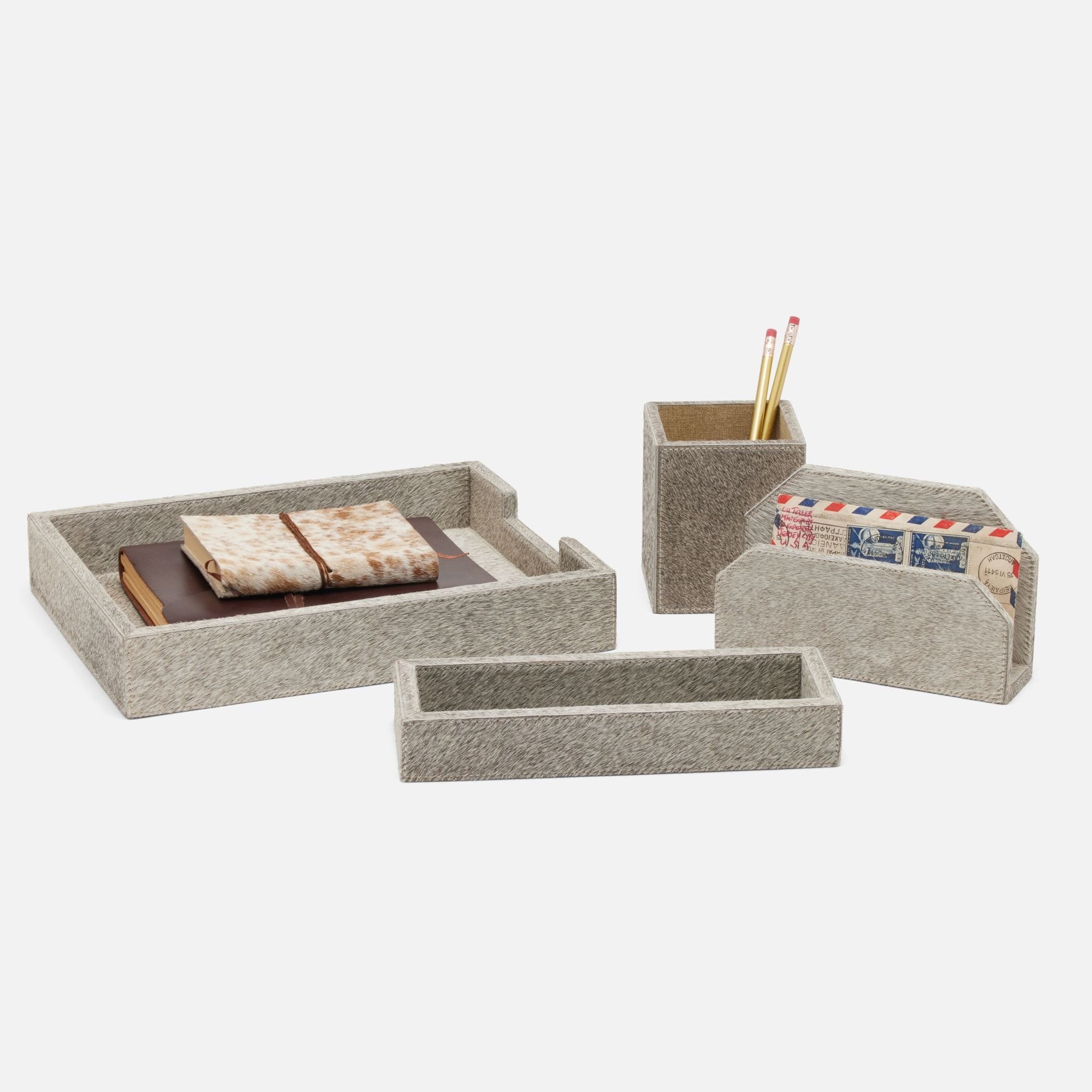 Kona Woven Grass 4 Piece Desk Accessory SET