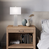 Frosted Glass Rectangular Table Lamp for Bedside