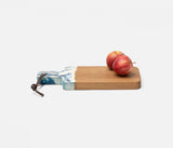Augustine Blue Resin and Teak Wood Charcuterie Serving Boards